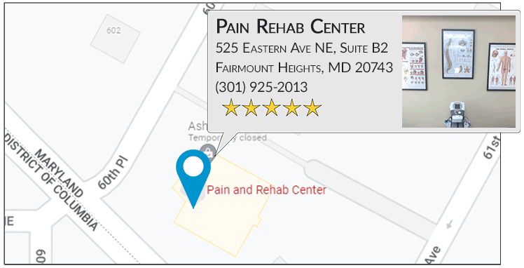 Pain and Rehab Center of Maryland's location on google map
