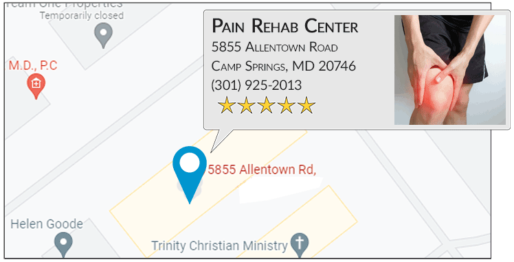 Pain and Rehab Center of Maryland's location on google map